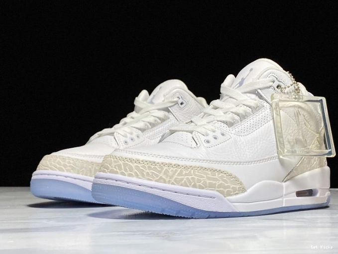 Triple White Retro Air Jordan 3 136064-111 0712